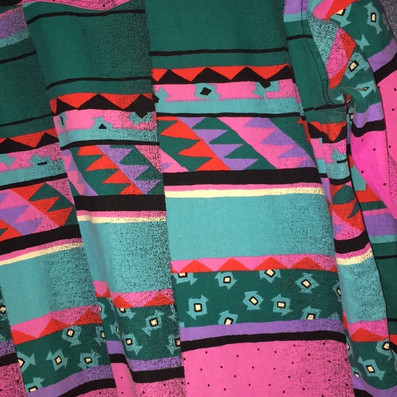 Vintage wrangler wild bold geo Aztec south western country cowboy brush popper - Picture 17 of 17